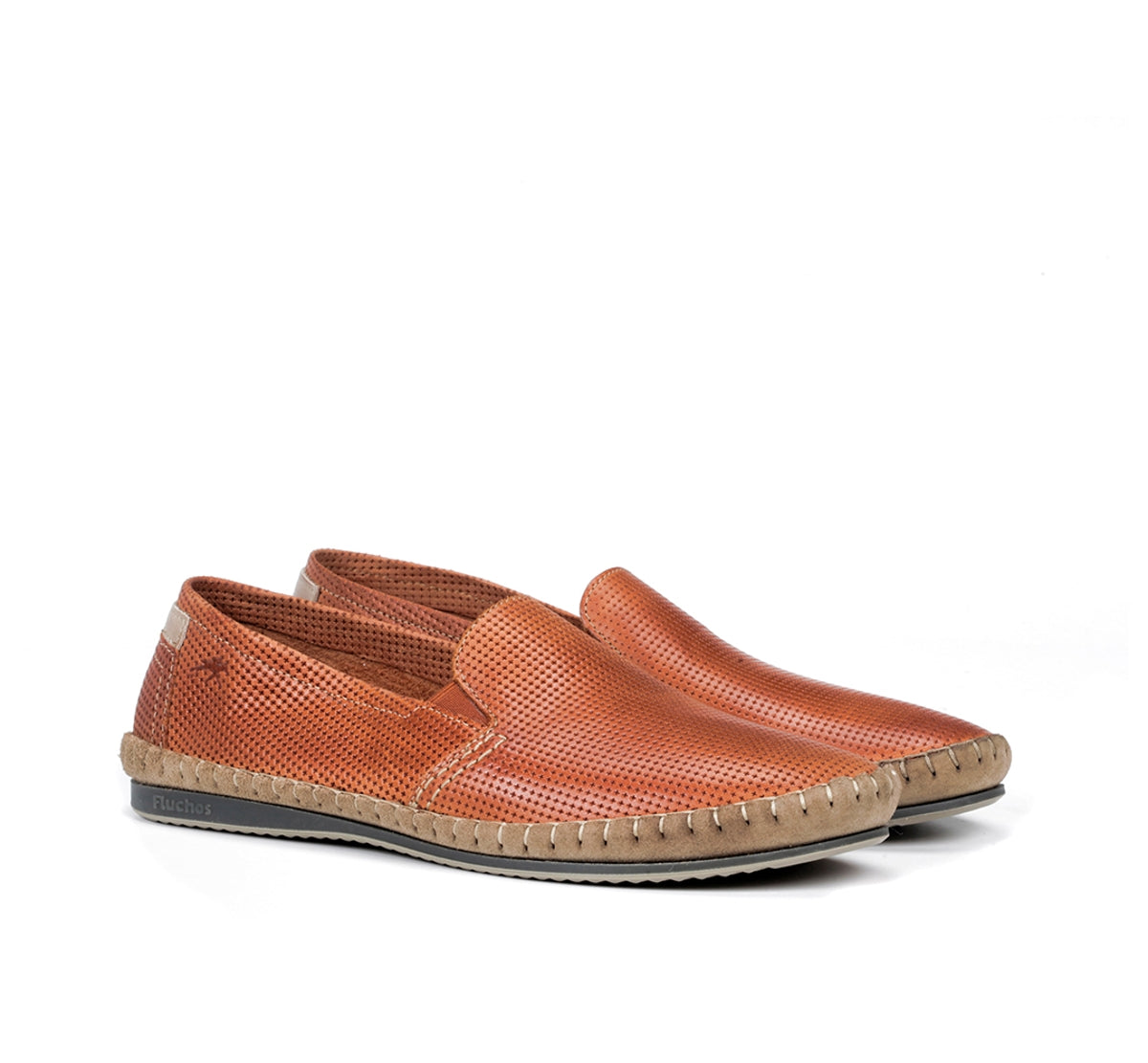 Fluchos Bahamas 8674 slip on orange homme 42 sans lacets