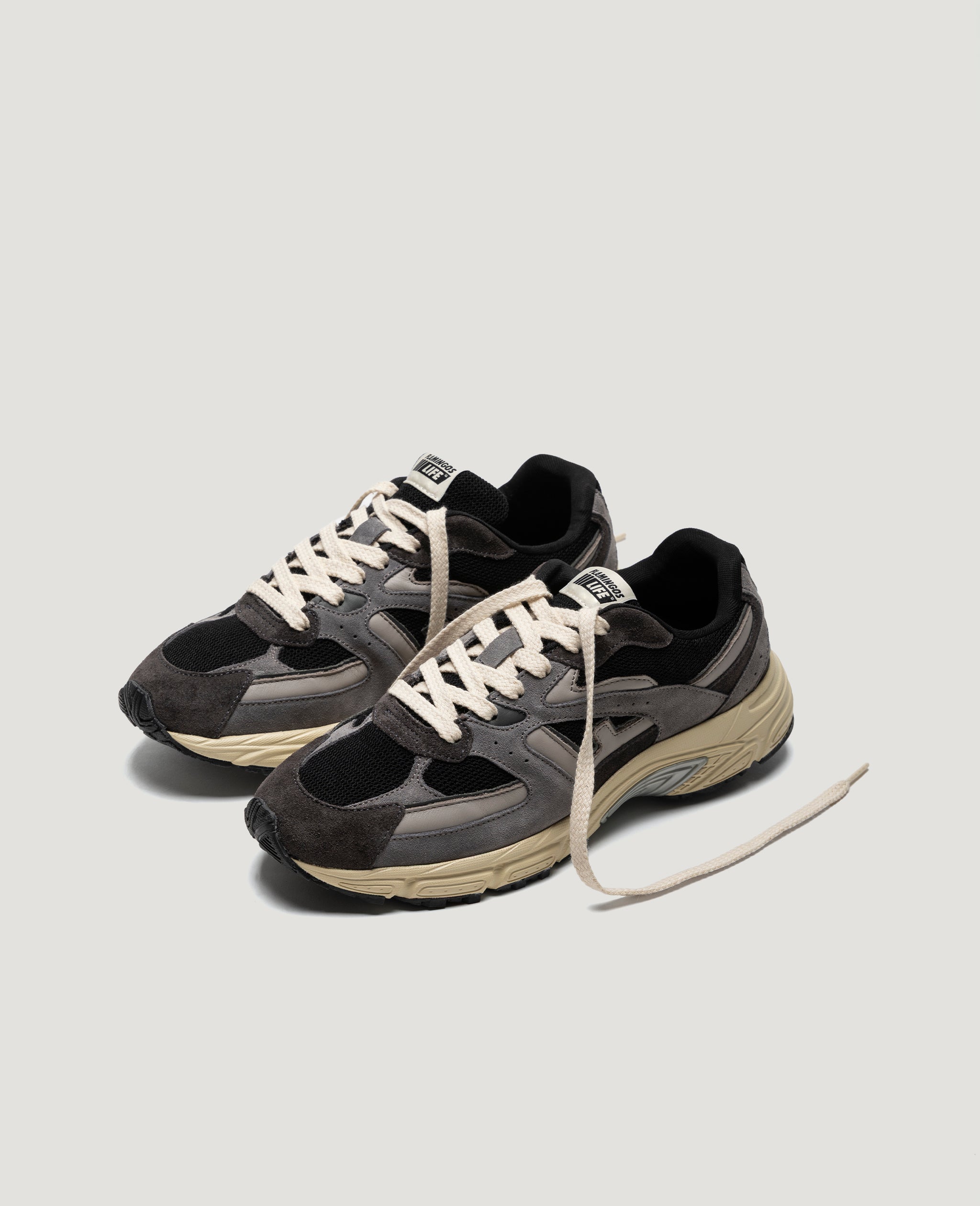 Flamingos Life Wairoa chaussures Dove Black cuir
