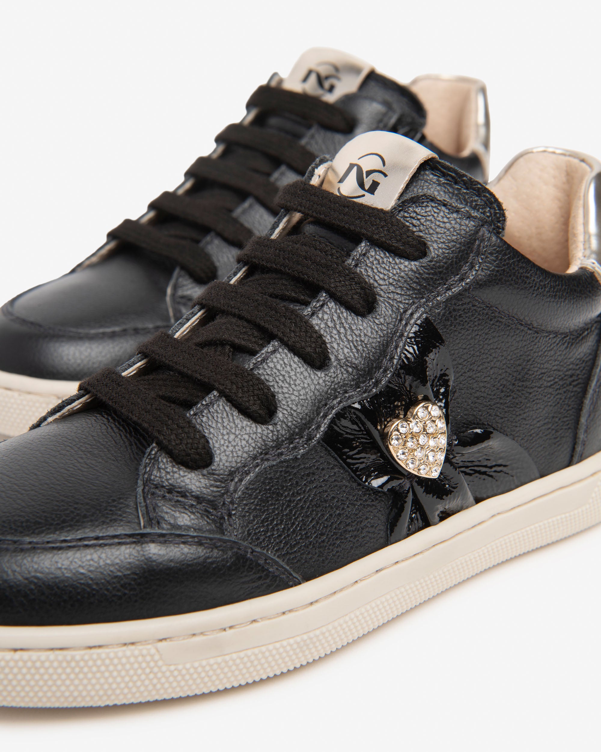 Nero Giardini Sneakers Baskets Fille Cuir Vernis Coeur 28