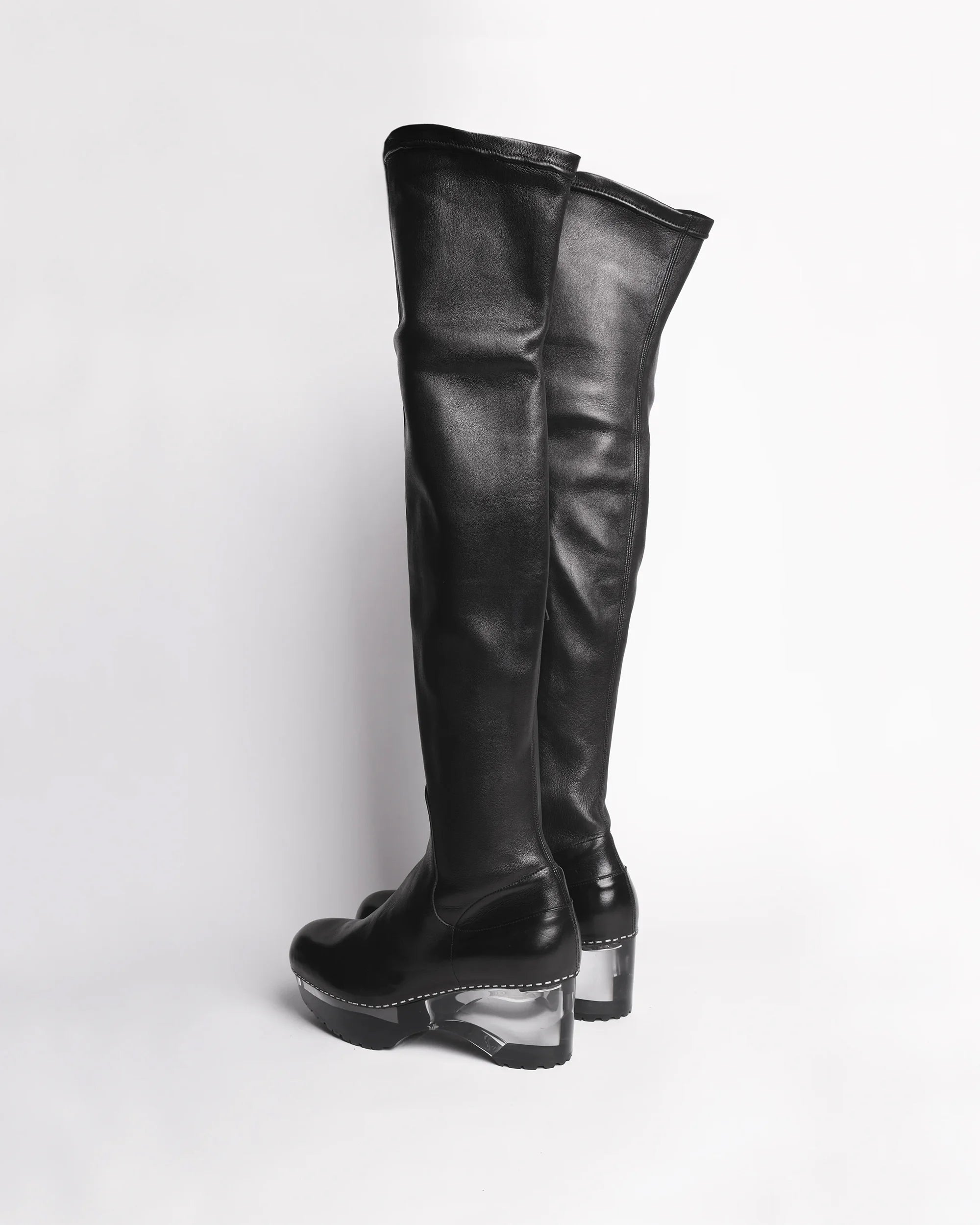 Premiata Scultura 012 Bottes Cuir Femme Pointure 38 Talon Transparent