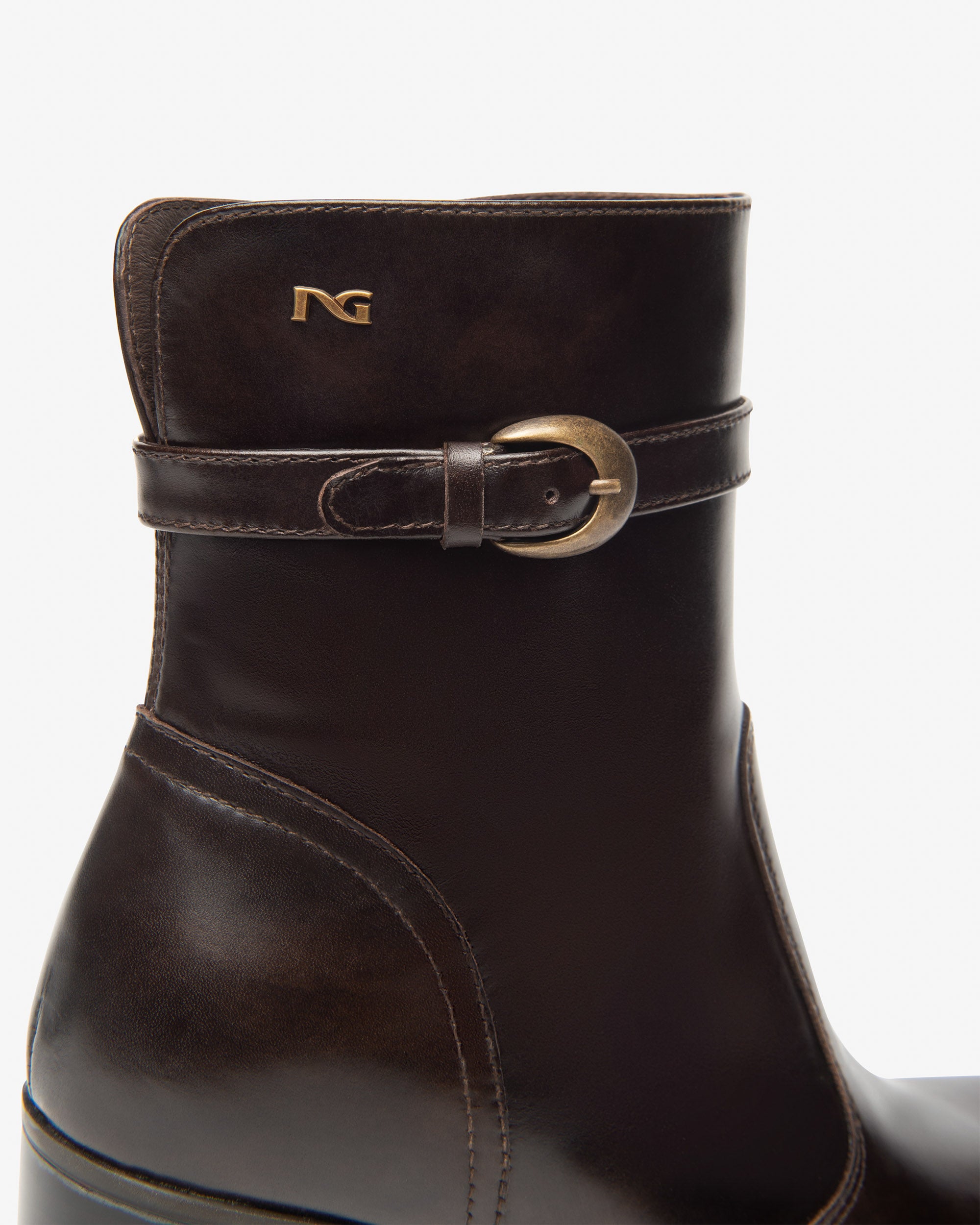 Nero Giardini Bottines cuir femme talon 70 mm zip
