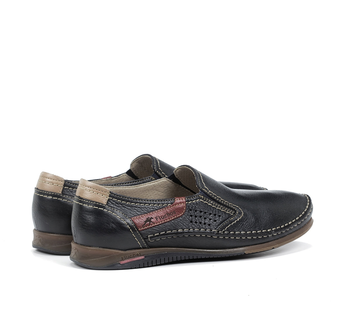 Fluchos Slip On Catamaran 8565 Slip-On Bleu Homme Cuir