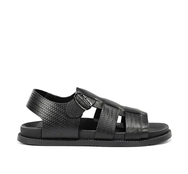 Fluchos Bari F2449 sandale noire homme cuir