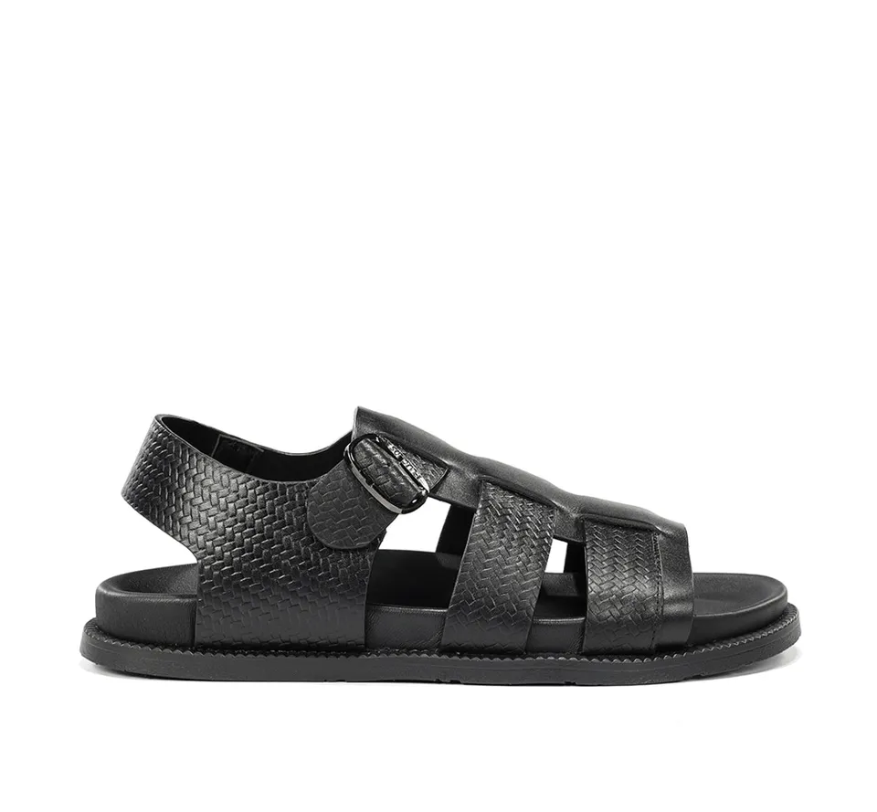 Fluchos Bari F2449 sandale noire homme cuir