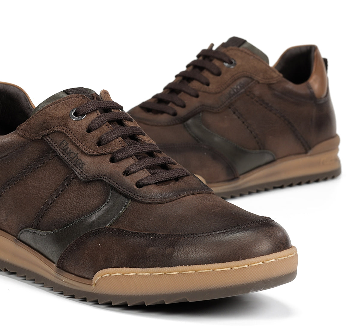 Fluchos Elder F2272 basket marron homme cuir large