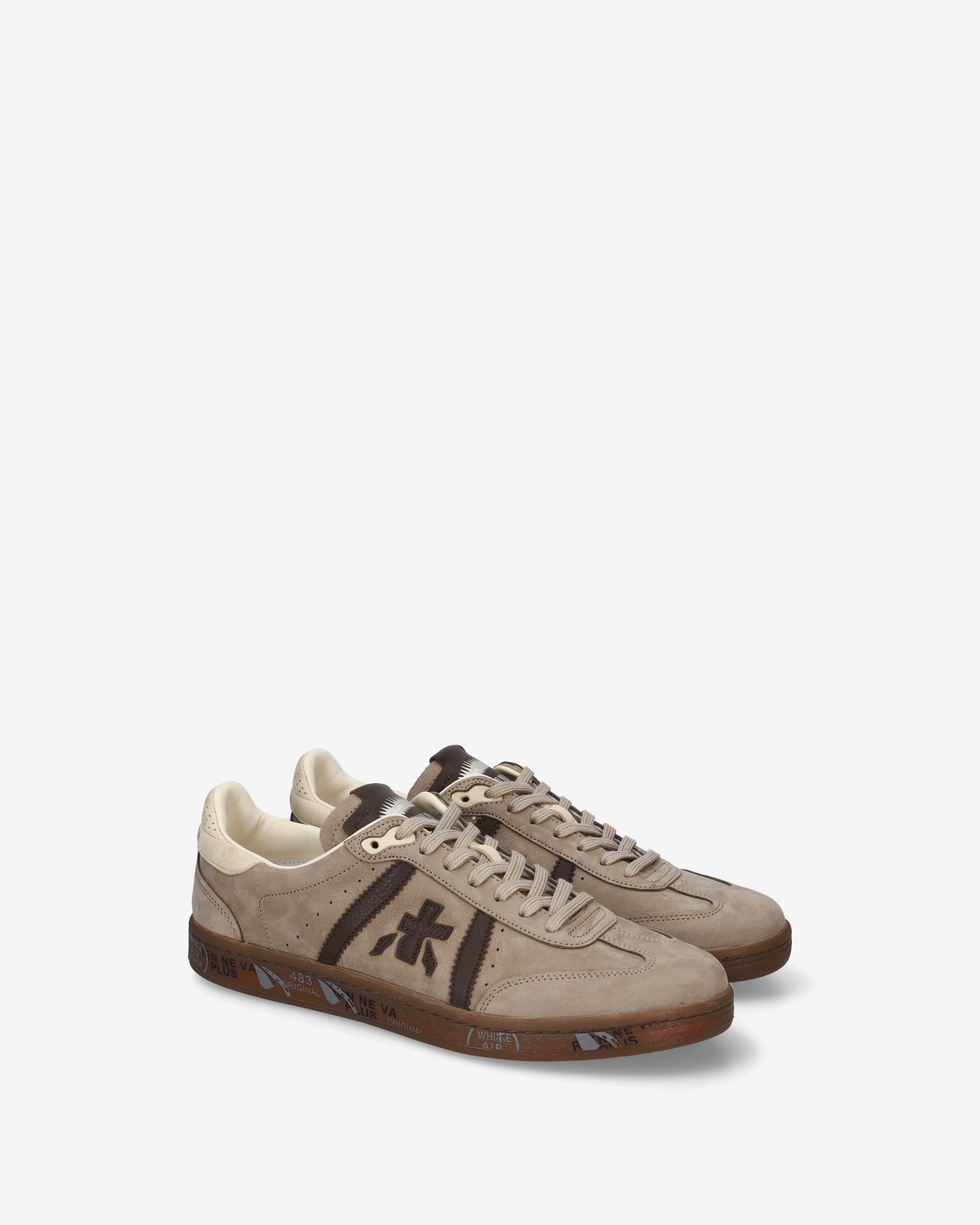 Premiata Bonnie 8593 sneakers homme daim taupe