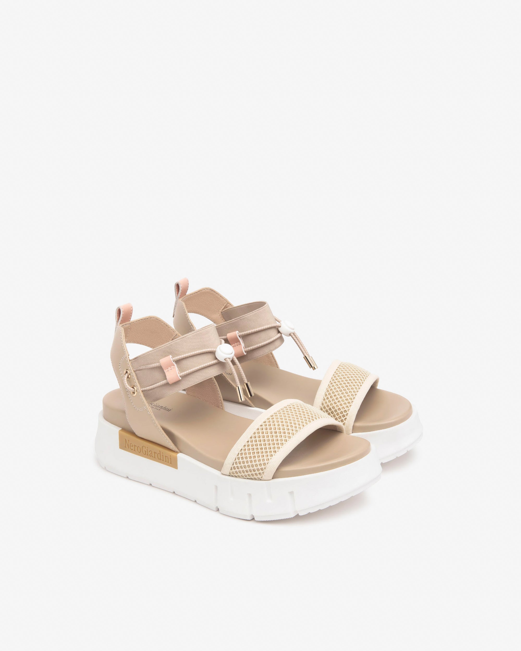 Nero Giardini Sandals sandales femme cuir et toile pointure 38