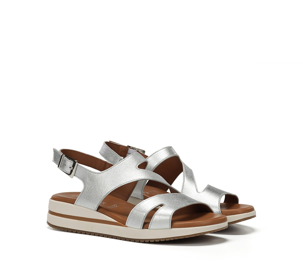 Dorking Merlo D9688 sandale femme argent plateforme
