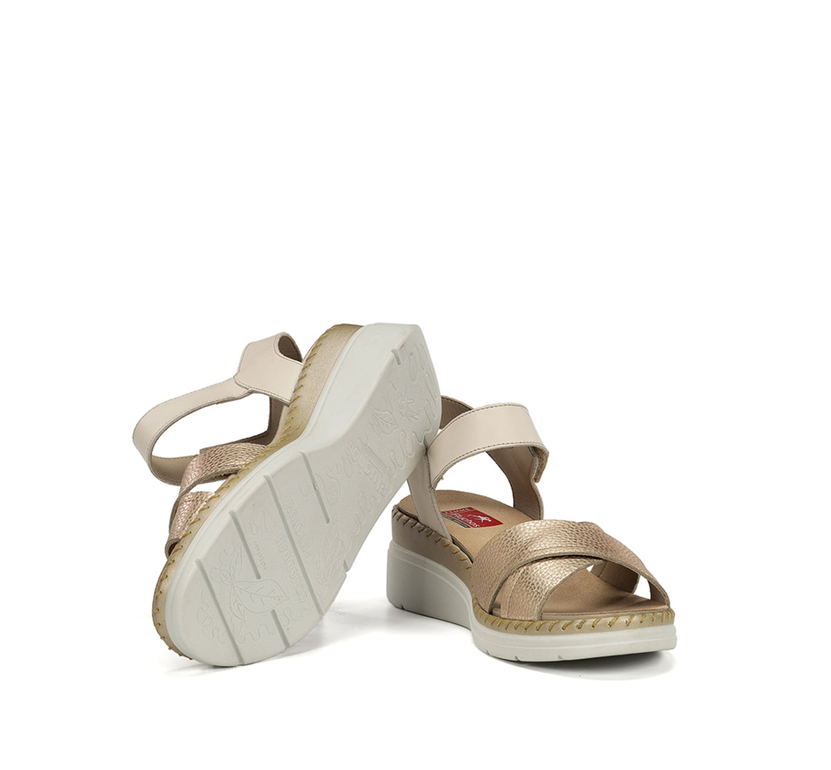 Fluchos Leza F2139 Sandales Femme Doré Confort