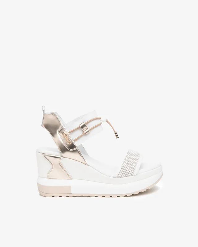 Nero Giardini Sandals sandale femme cuir pointure 38 compensé 80 mm