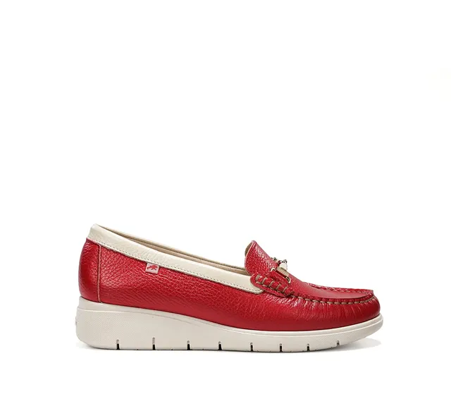 Fluchos Fluvia F2421 mocassin rouge femme cuir