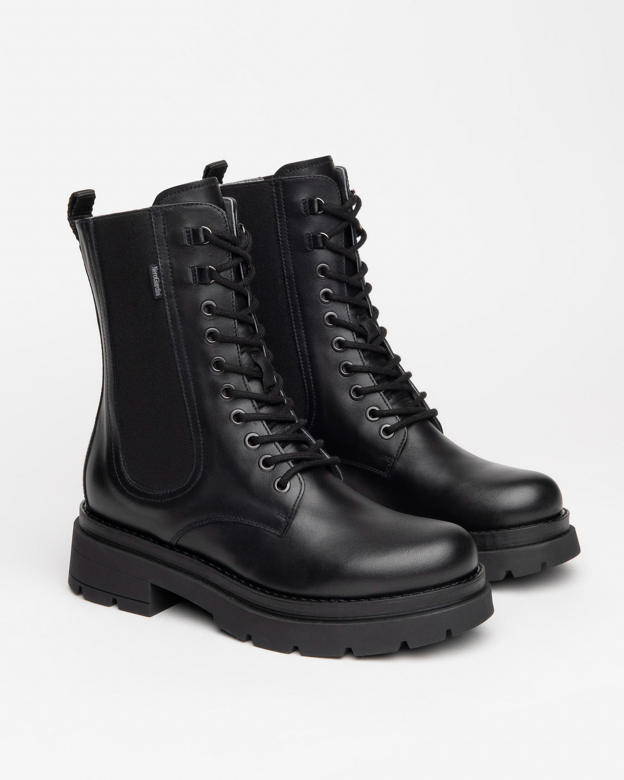 Nero Giardini Combat Boots rangers femme cuir