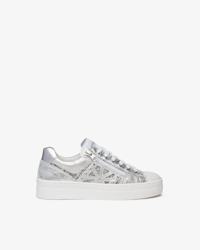 Nero Giardini Sneakers baskets cuir femme tissu technique