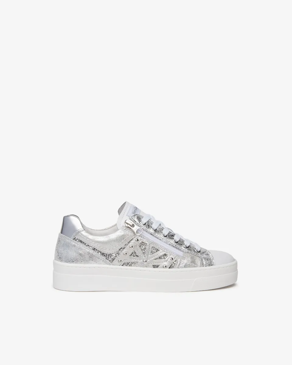 Nero Giardini Sneakers baskets cuir femme tissu technique