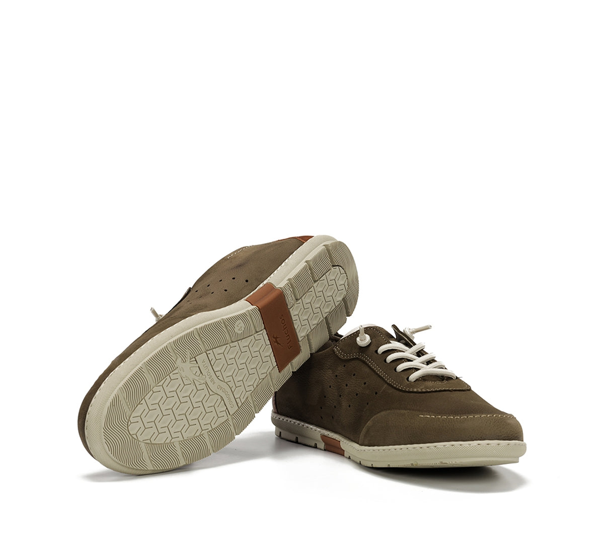 Fluchos Andy F2372 baskets homme vert cuir