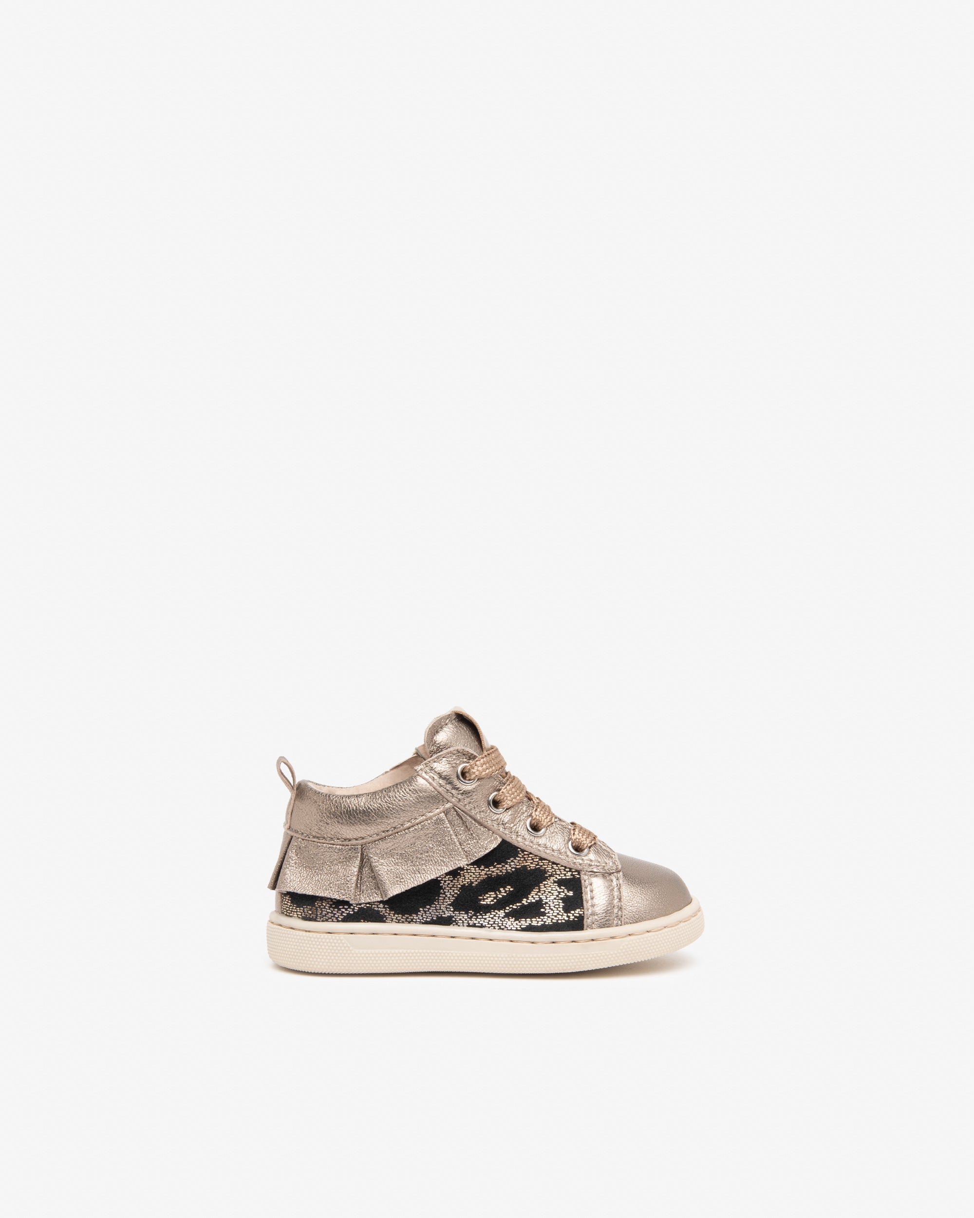 Nero Giardini Sneakers cuir fille baskets léopard volant
