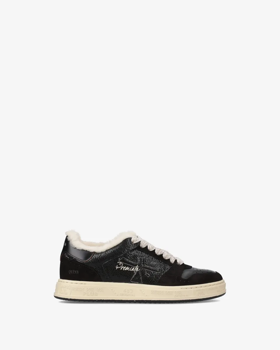 Premiata Quinnd 7081 baskets femme noir reptile