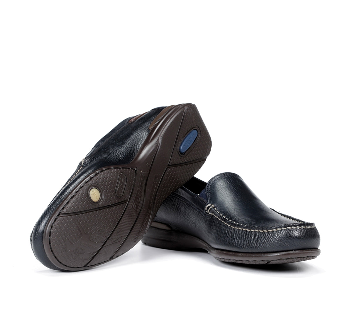Fluchos Orion 8682 mocassin homme bleu cuir