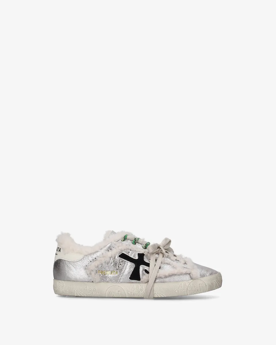 Premiata Stevend 8694M sneakers femme cuir argenté