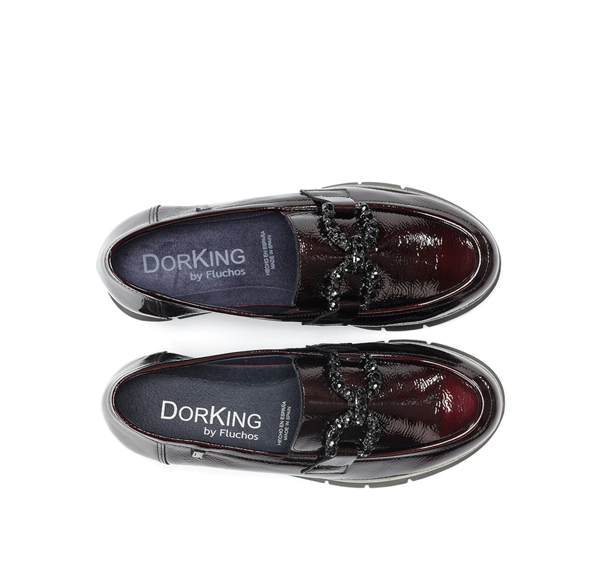 Dorking by Fluchos India D9325 mocassin bordeaux femme cuir