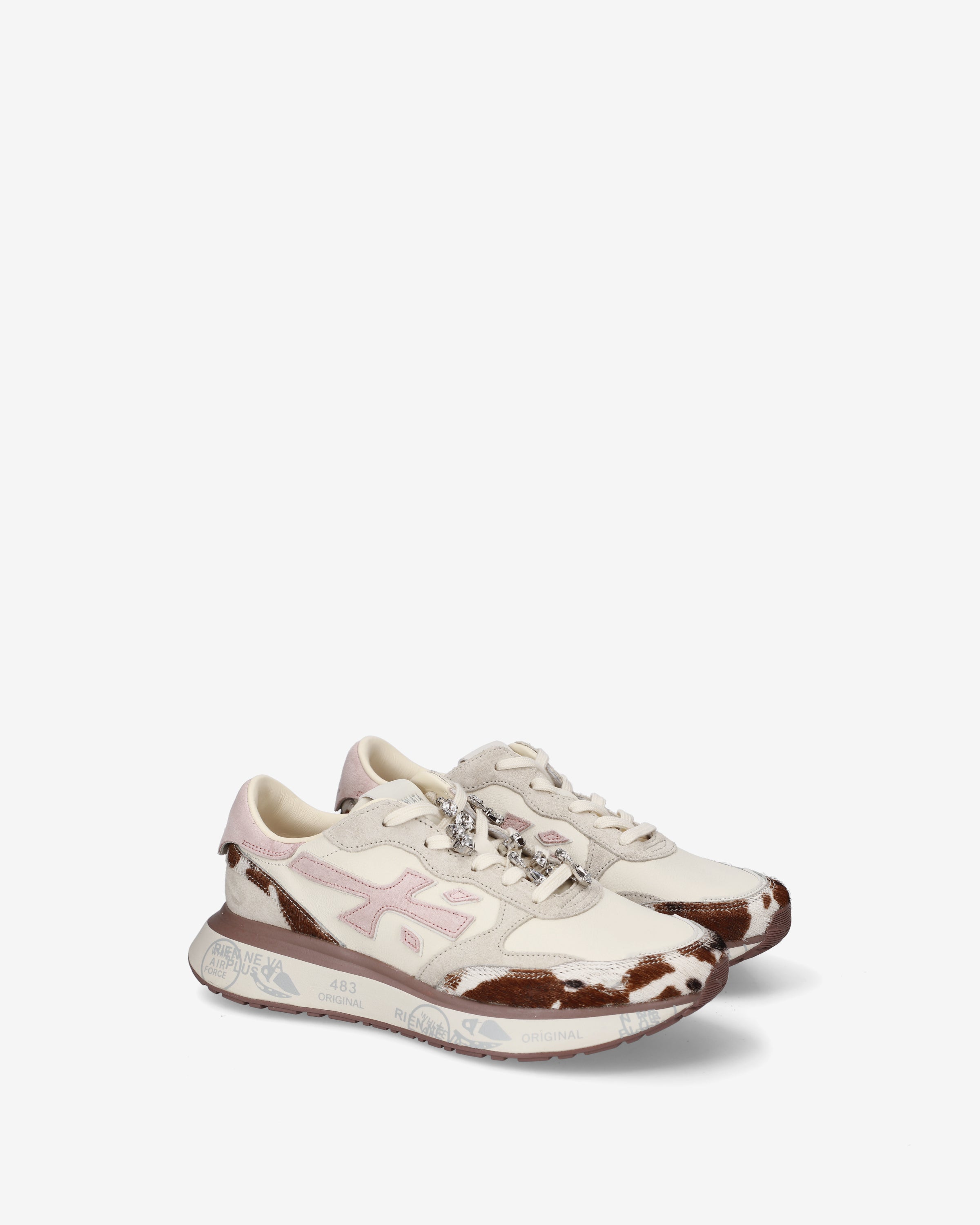 Premiata Lauryn 8456k baskets crème rose