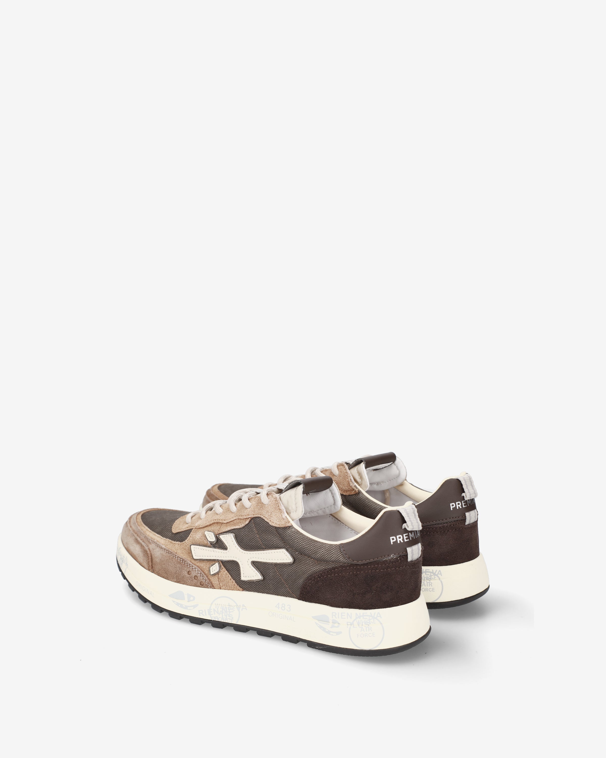 Premiata Nous 8461 baskets homme marron daim