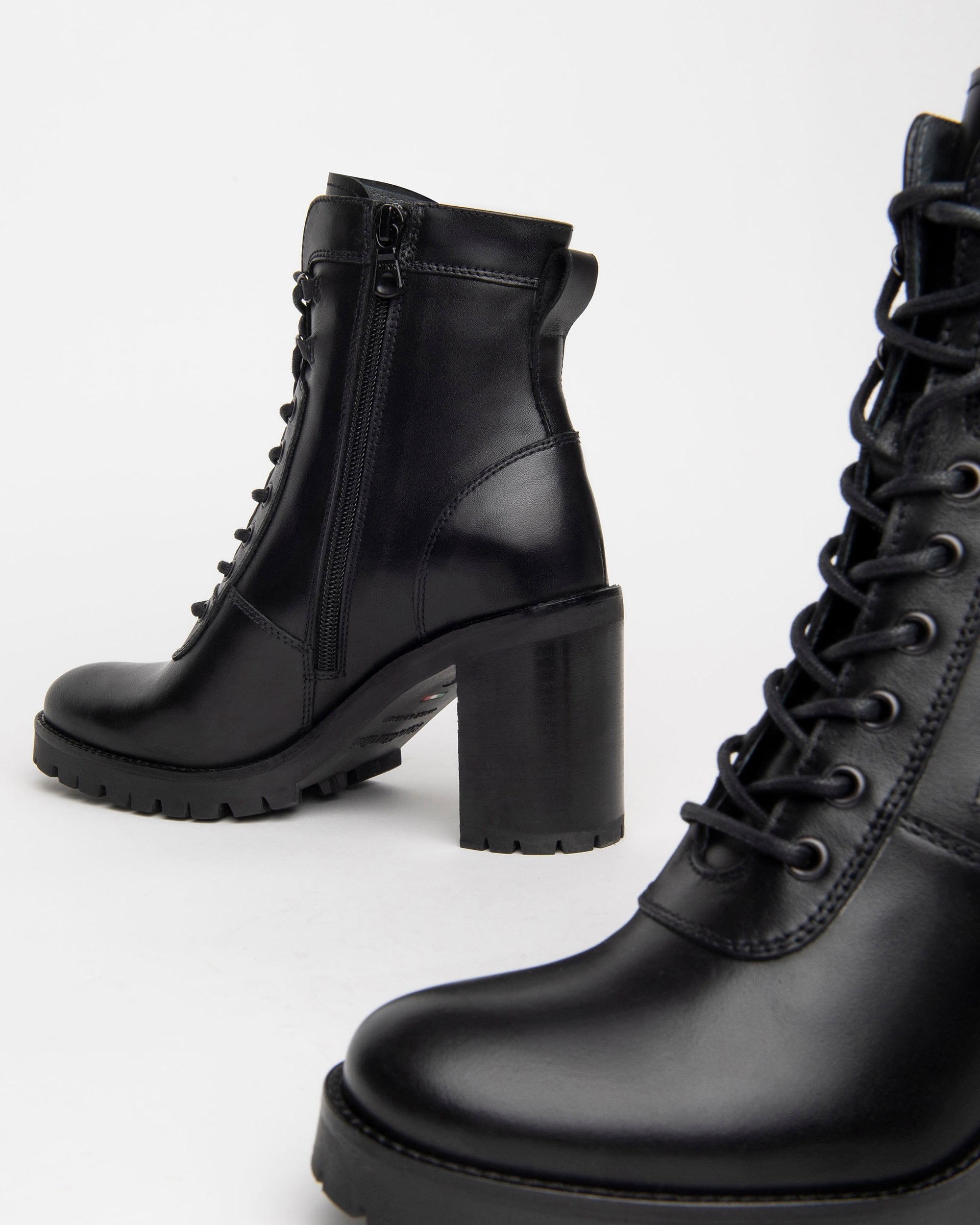 Nero Giardini Combat Boots Rangers Femme Cuir Noir 38