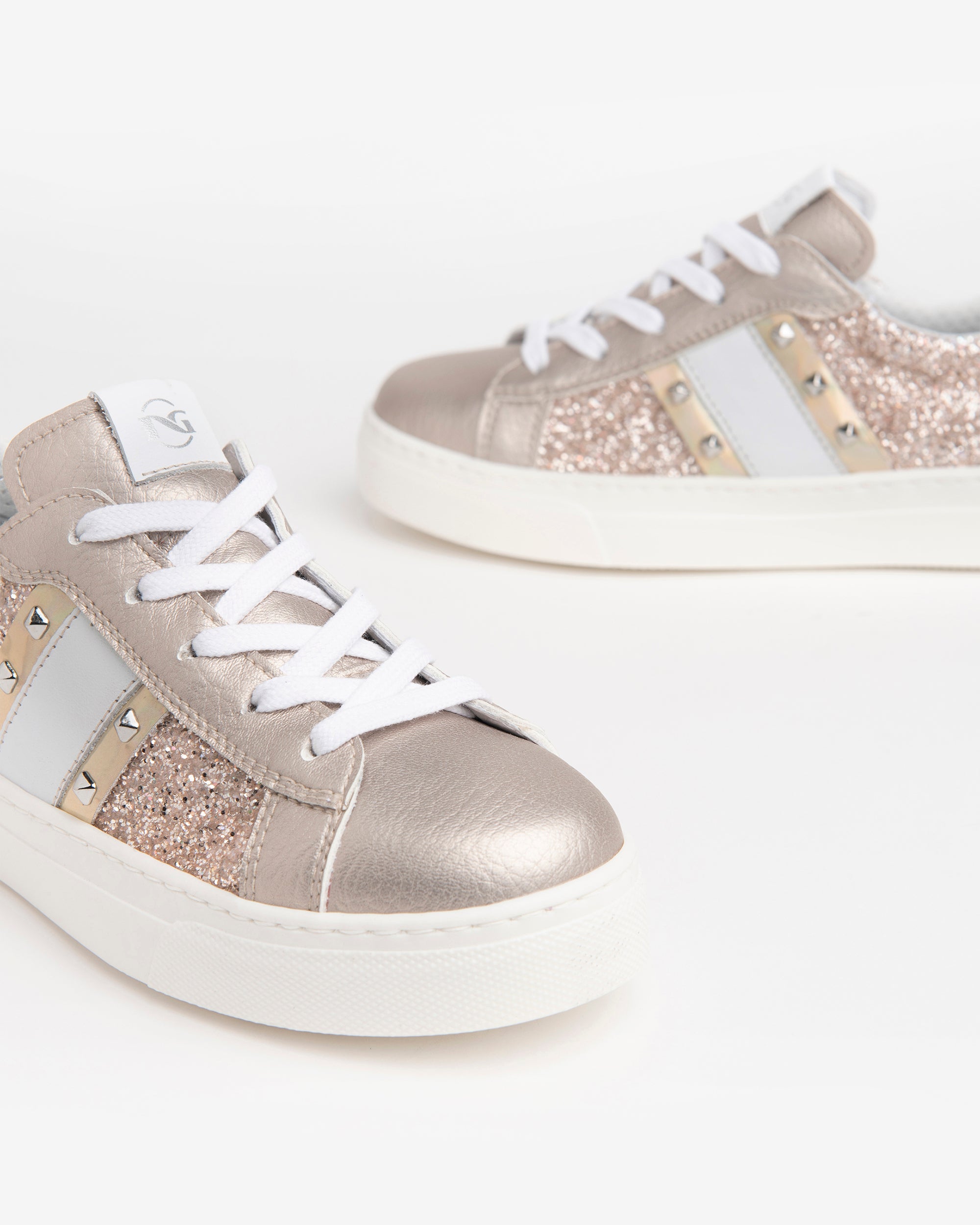 Nero Giardini Sneakers baskets fille cuir paillettes zip