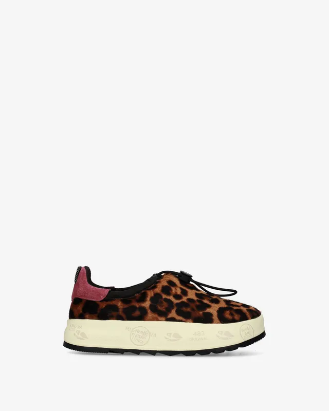 Premiata Puffyd 8682 sneakers femme animal bordeaux