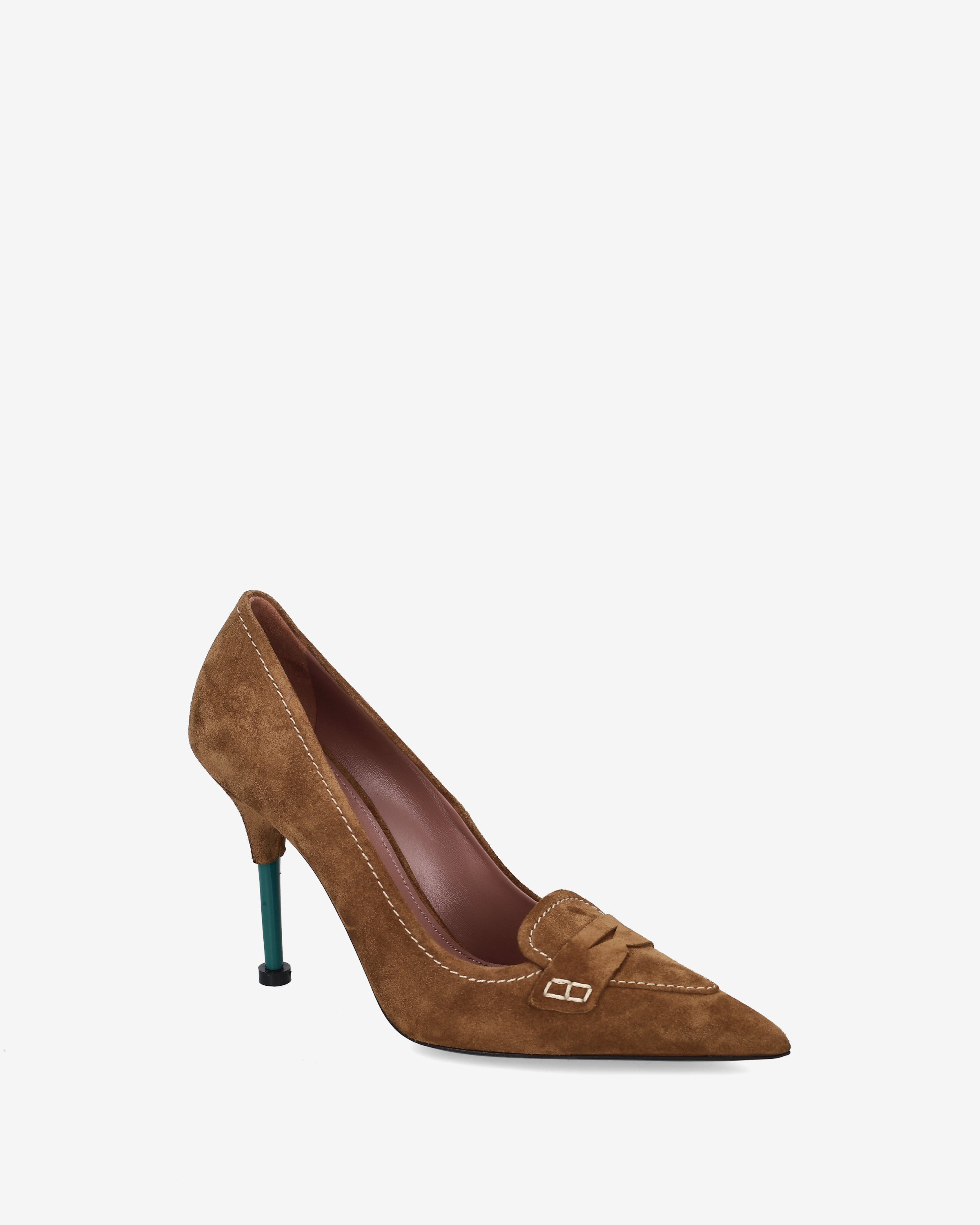 Premiata escarpins daim tabac talon 10 cm 38