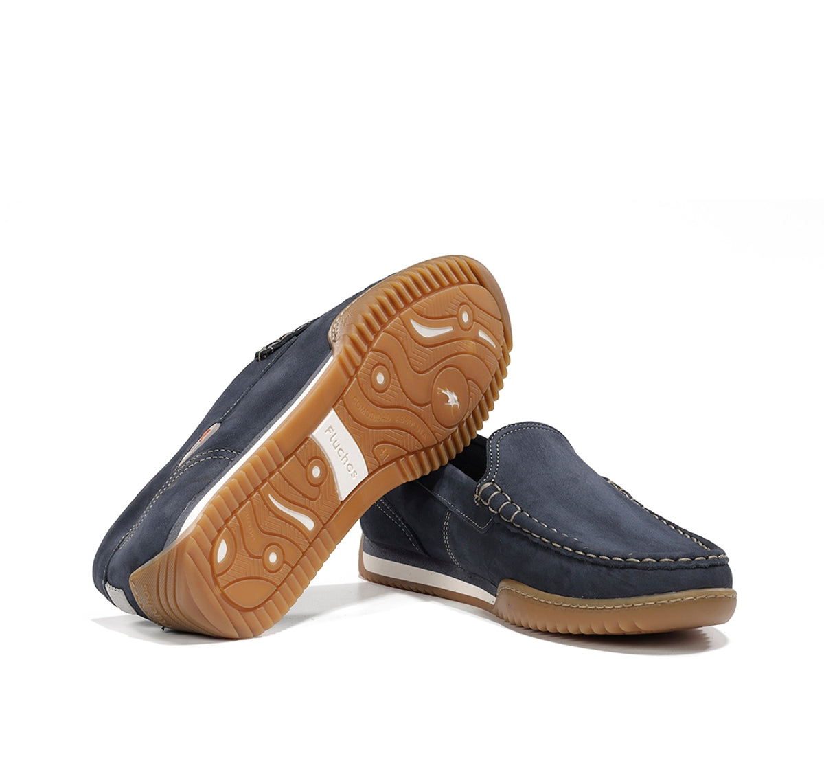 Fluchos Bruno F2432 mocassins bleus cuir homme