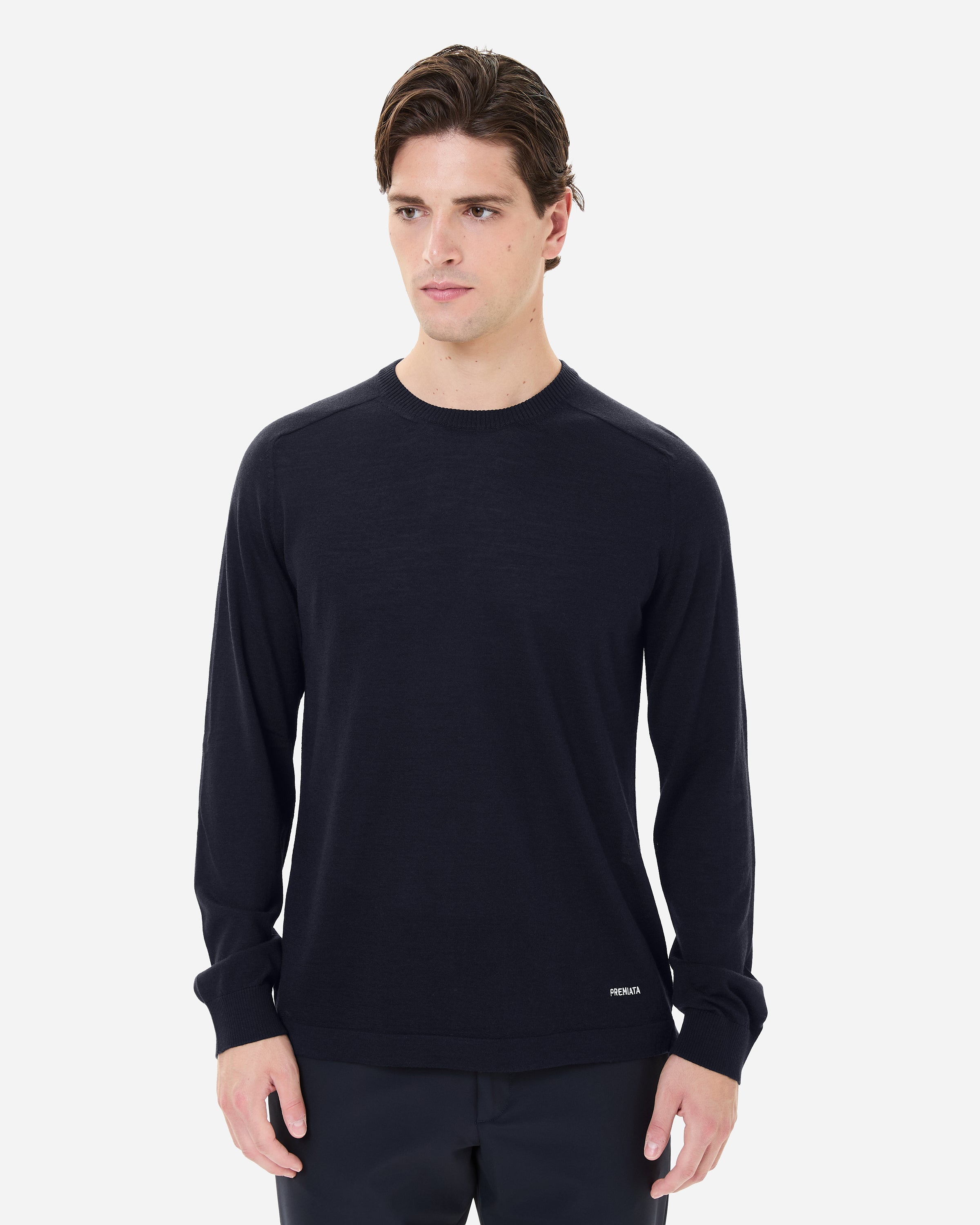 Premiata Maglia Essential pull bleu marine homme