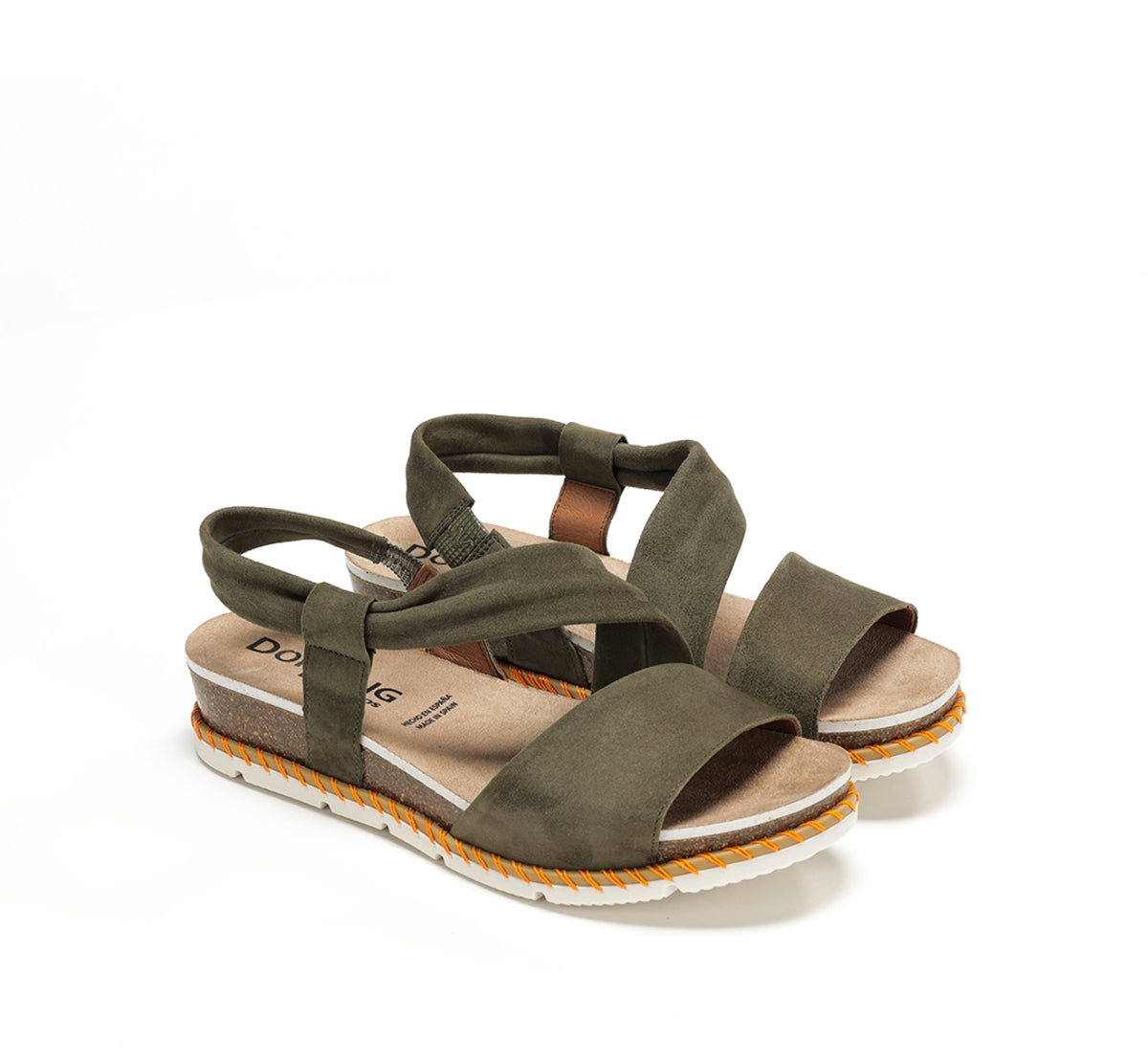 Dorking by Fluchos Sport D9324 sandale verte femme cuir