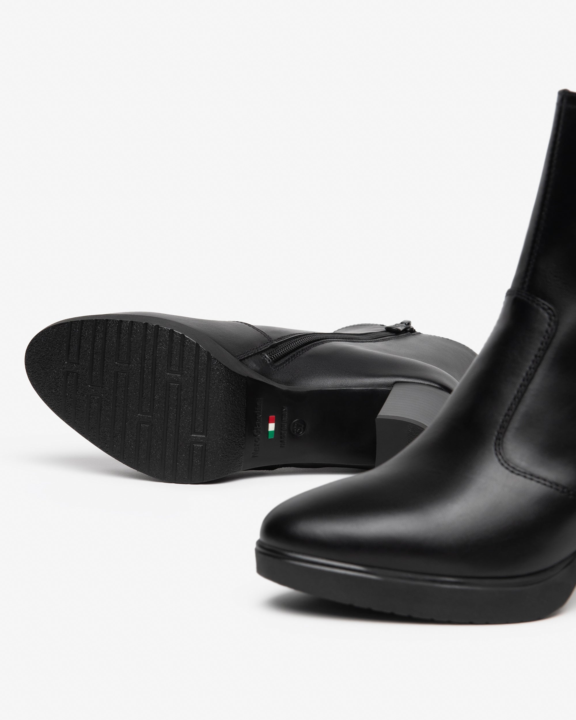 Nero Giardini Ankle Booties bottines cuir plateforme 7 cm