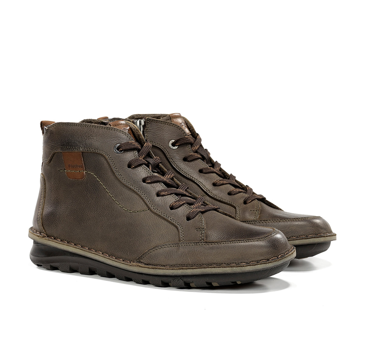 Fluchos Alvin F2261 bottine vert cuir à lacets