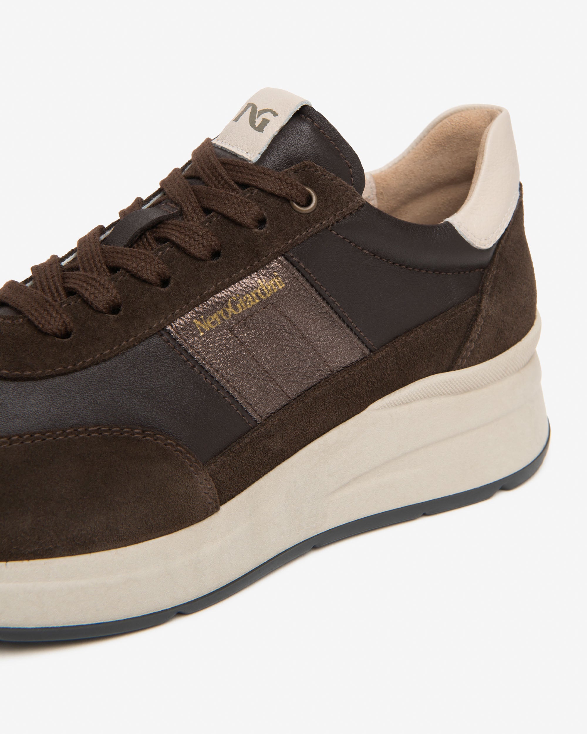 Nero Giardini Sneakers baskets femme cuir plateforme