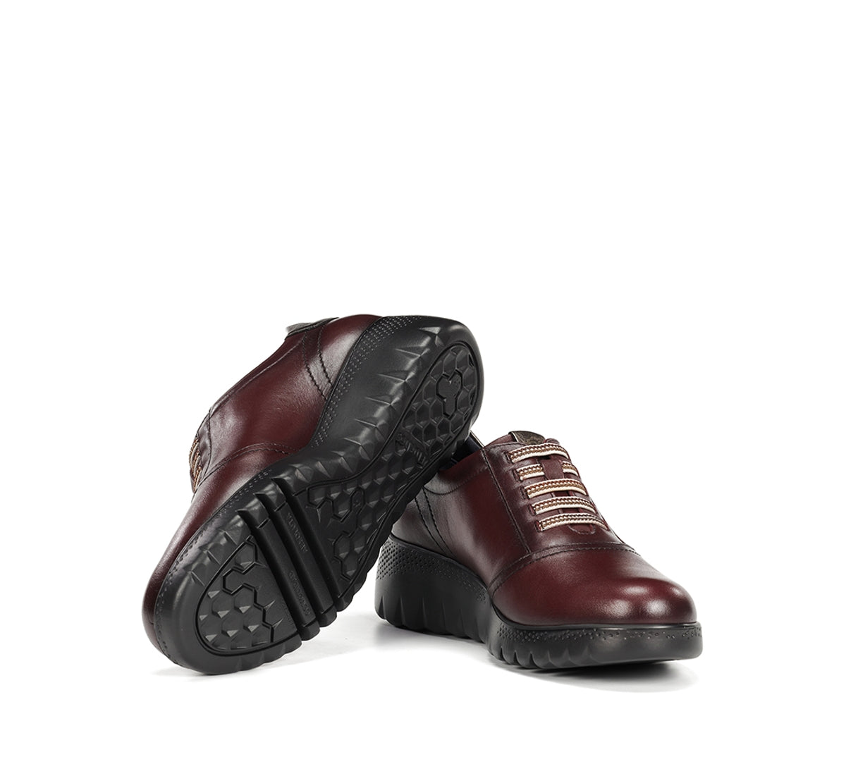 Fluchos Live F2096 baskets bordeaux femme compensées