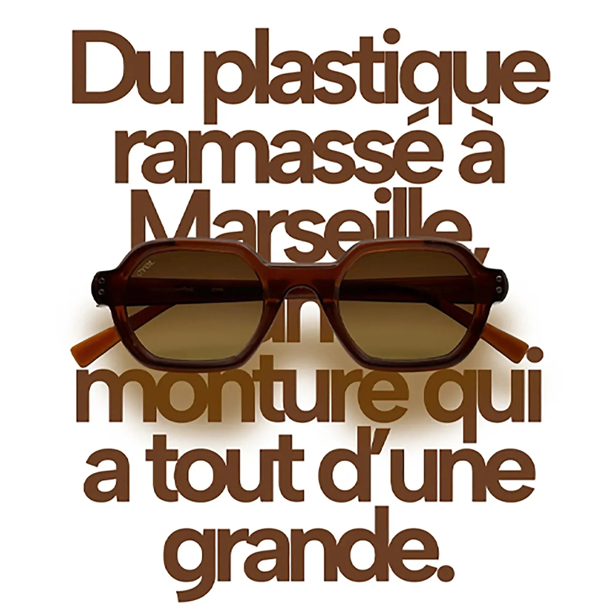 Me.Land Cyel 001 lunettes de soleil noires recyclées