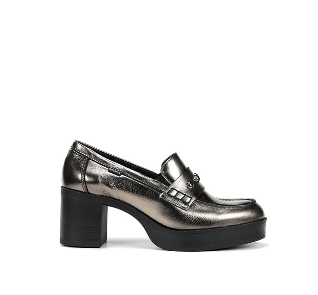 Dorking Bowy D9586 mocassin argent femme