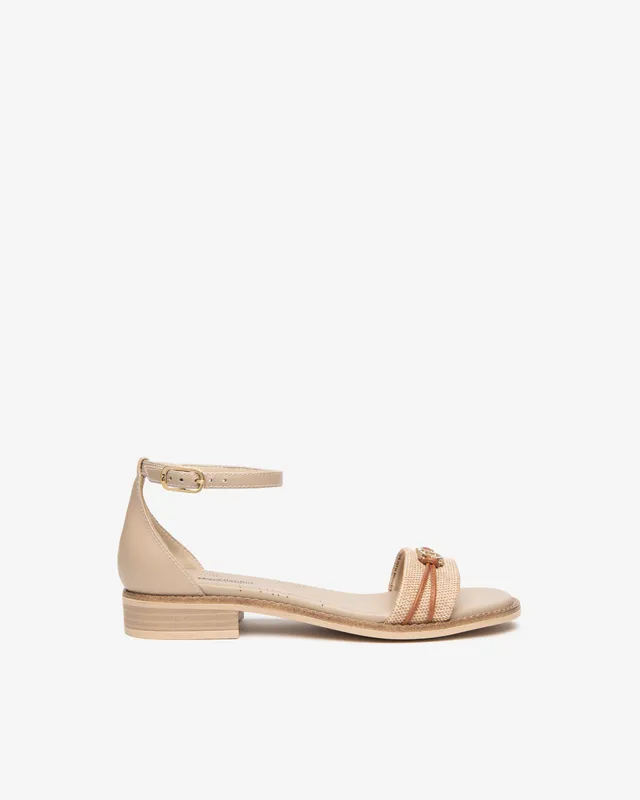 Nero Giardini Sandals sandales cuir toile femme
