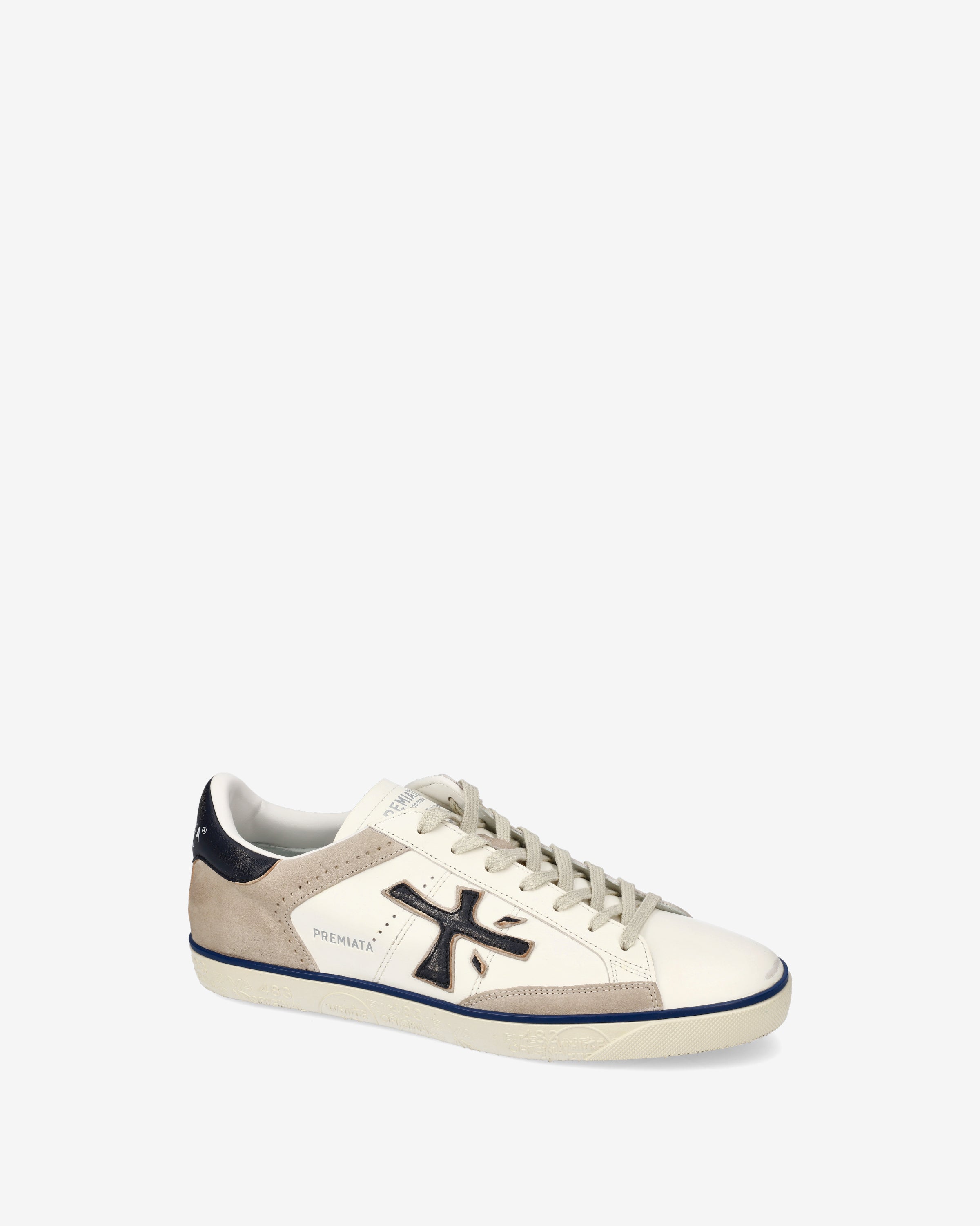 Premiata Steven 7285 sneakers homme blanc beige