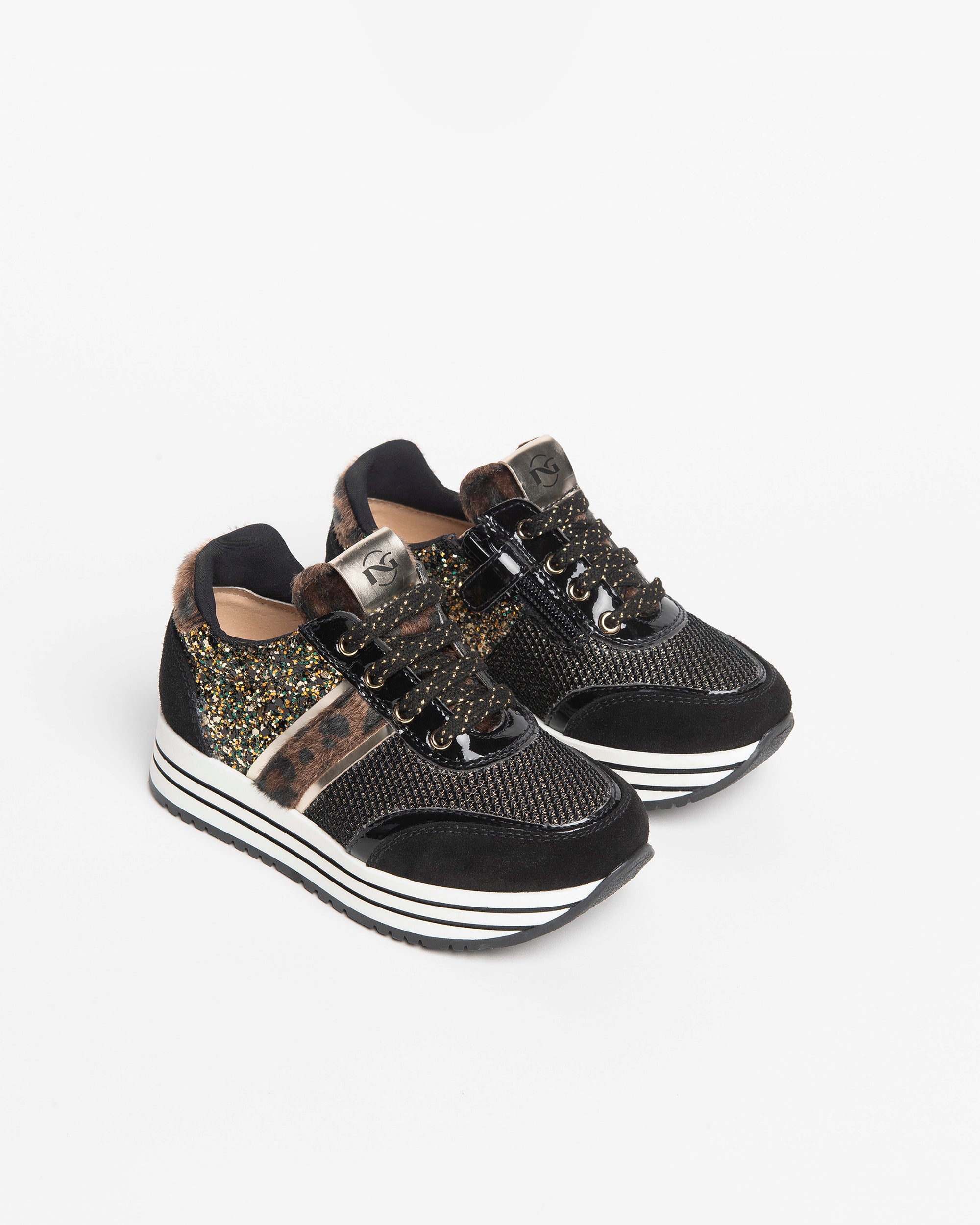 Nero Giardini Sneakers daim fille paillettes plateforme 25-30
