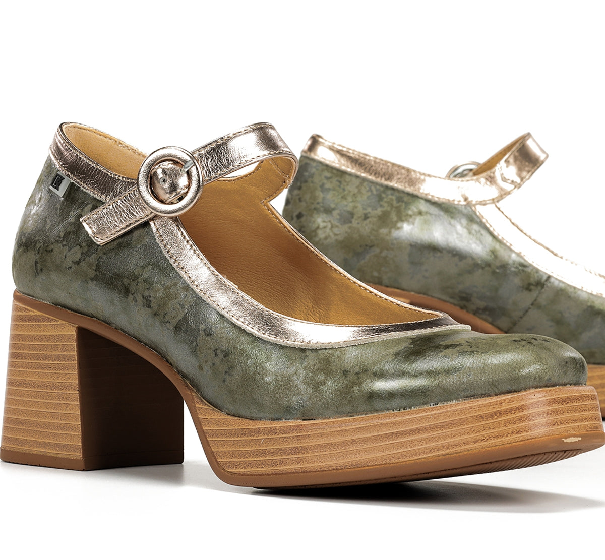 Dorking Cristel D9661 sandales femme vert plateforme