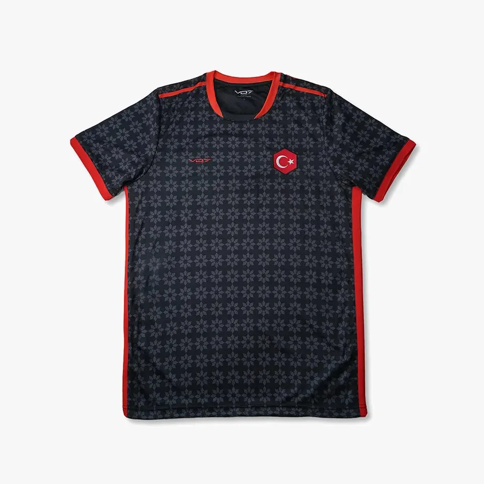 VO7 Maillot Turquie Black maillot foot noir respirant