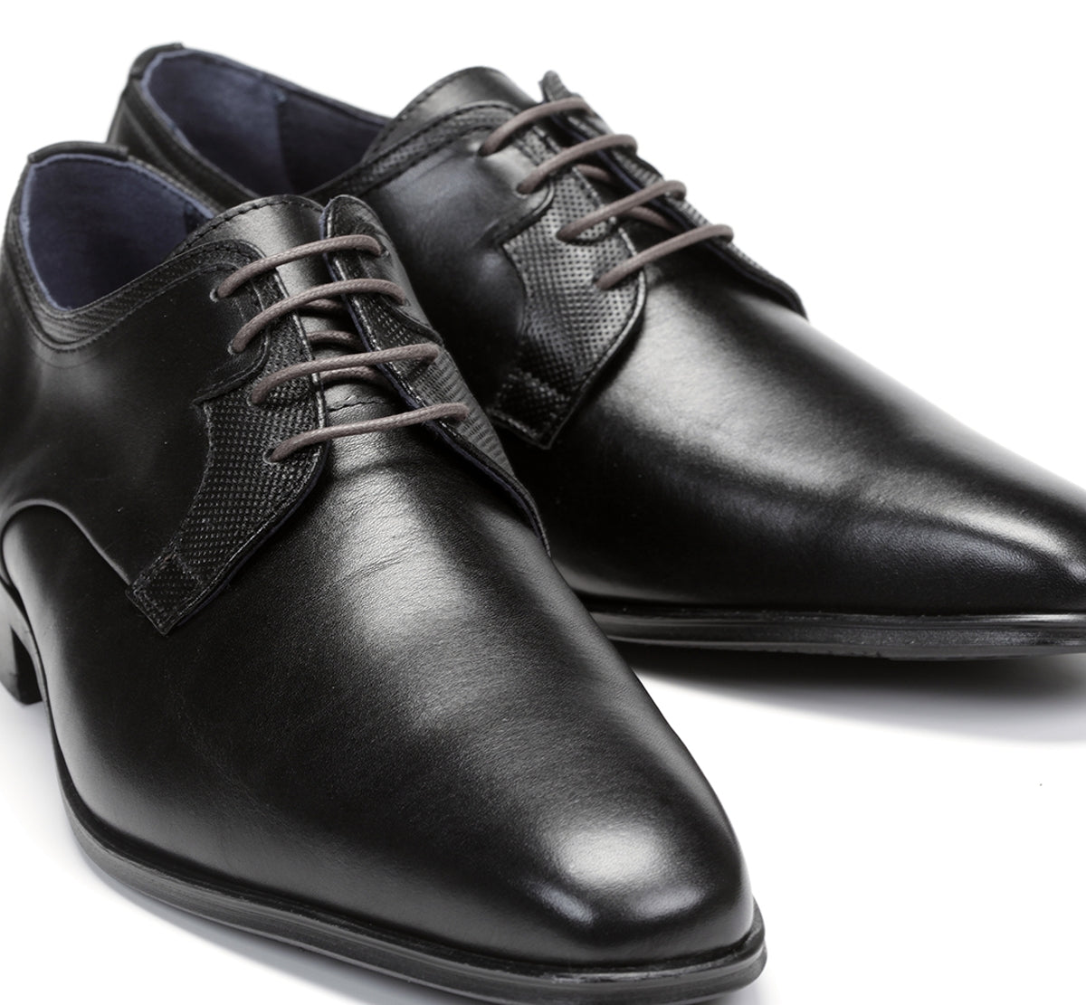 Fluchos Cesar 9668 derbies homme noirs cuir cérémonie