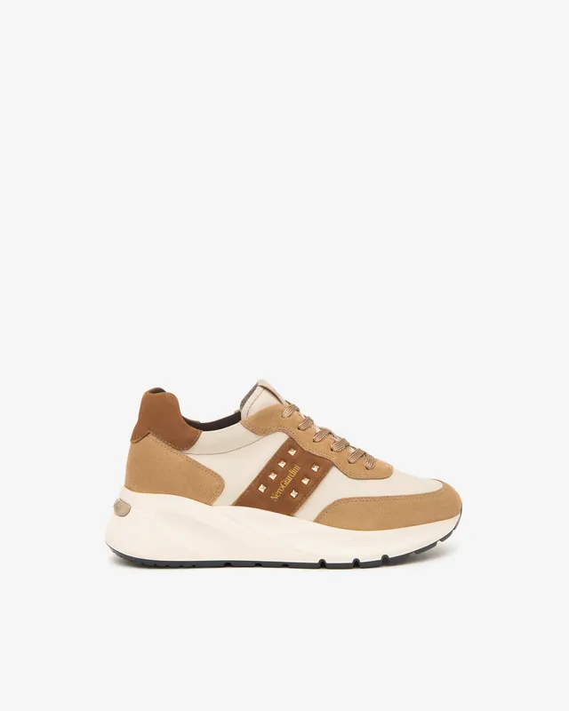 Nero Giardini Sneakers tennis femme tissu cuir 39