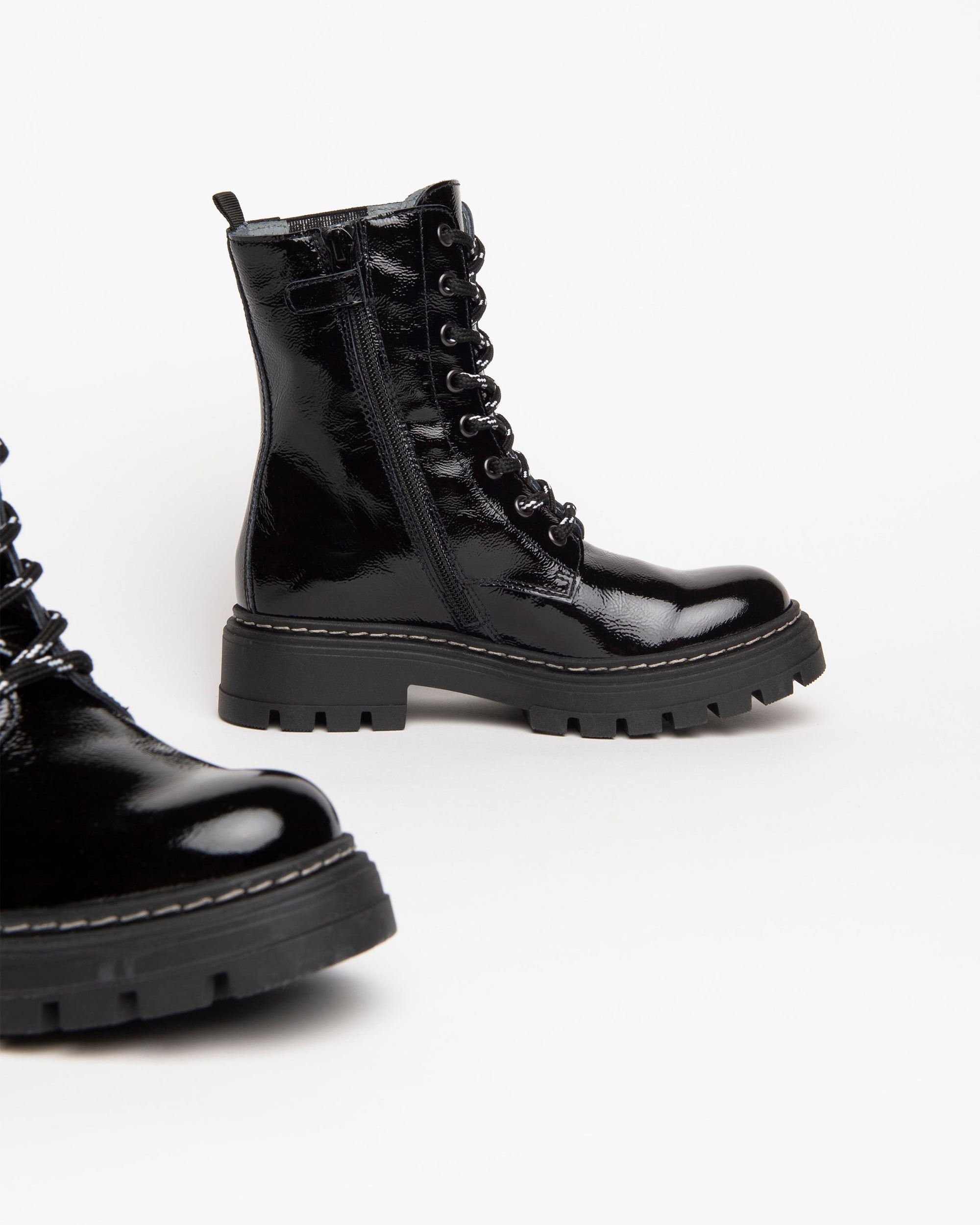 Nero Giardini Combat Boots rangers vernis fille 32