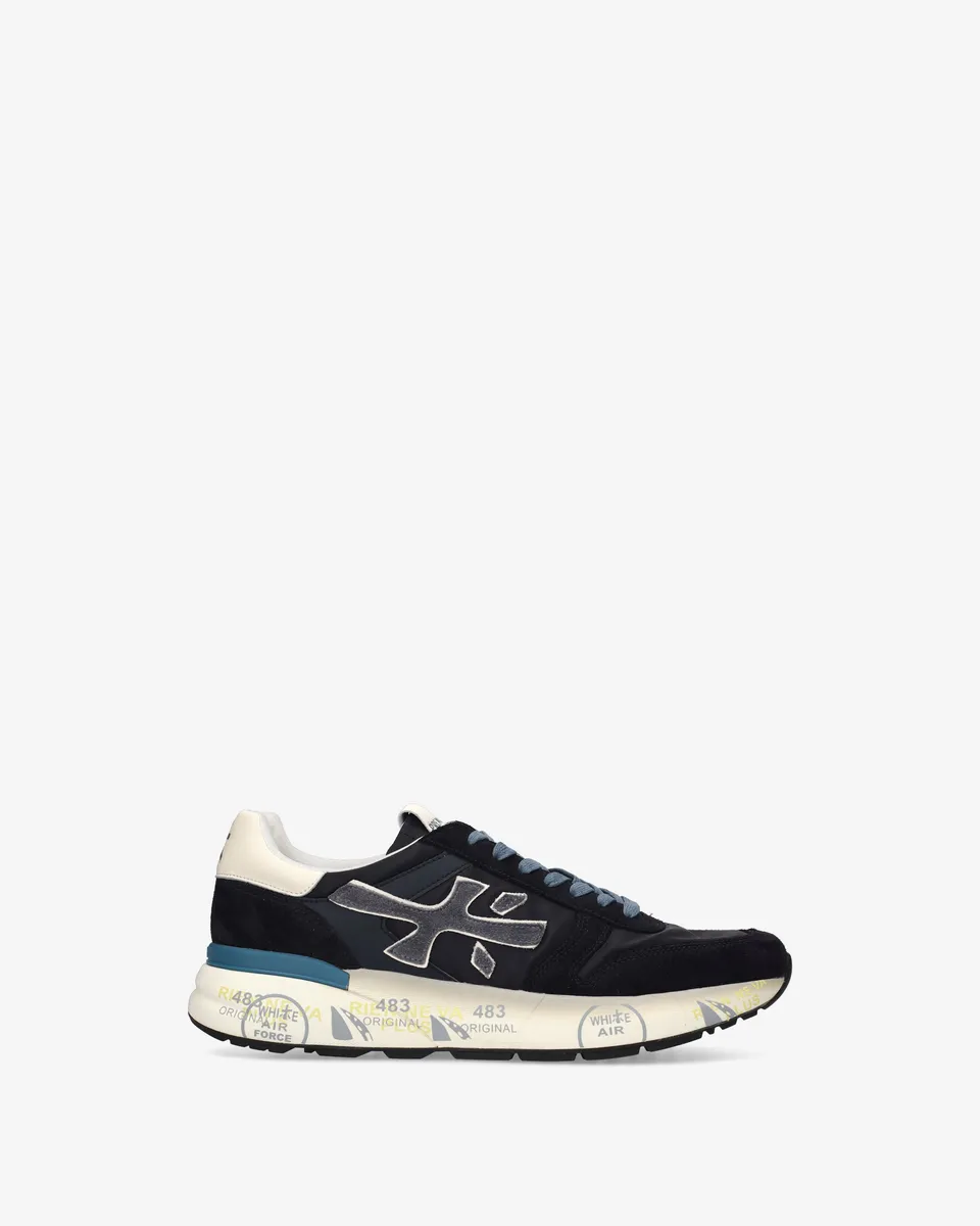 Premiata Mick 7716 baskets homme bleu marine daim