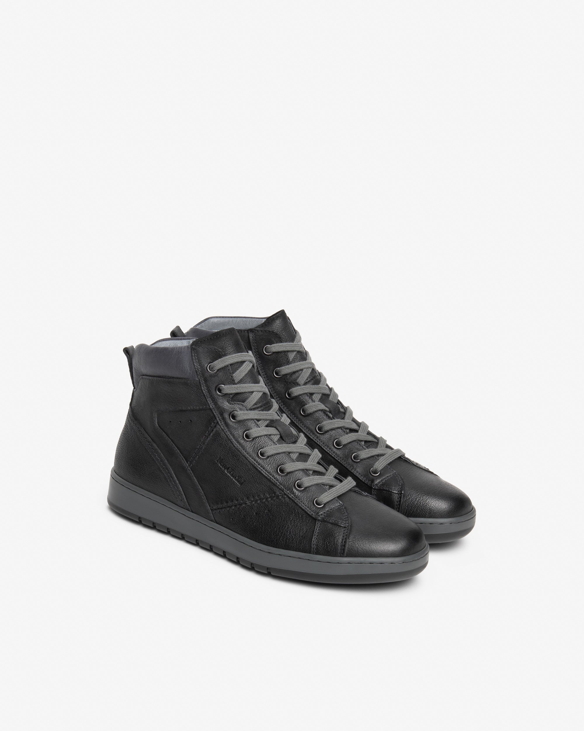 Nero Giardini Sneakers baskets homme montantes cuir zip