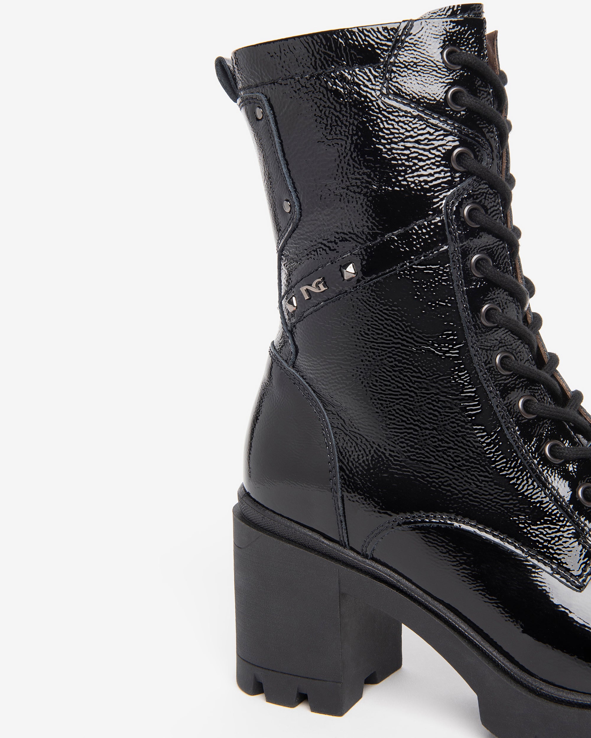 Nero Giardini Combat Boots bottines vernis femme hiver